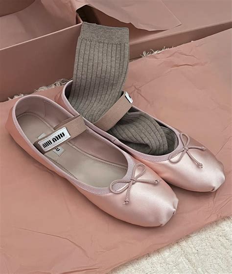 mini miu ballet flats